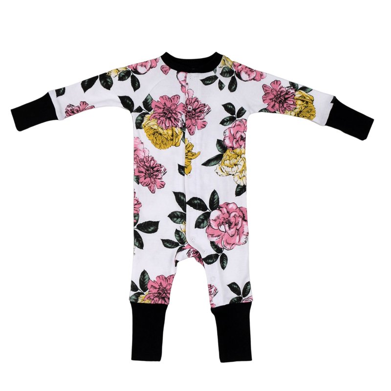 bamboo vicose baby sleep rompers Organic Bamboo baby Romper custom bamboo baby pajamas Jumpsuit toddler zip onesie