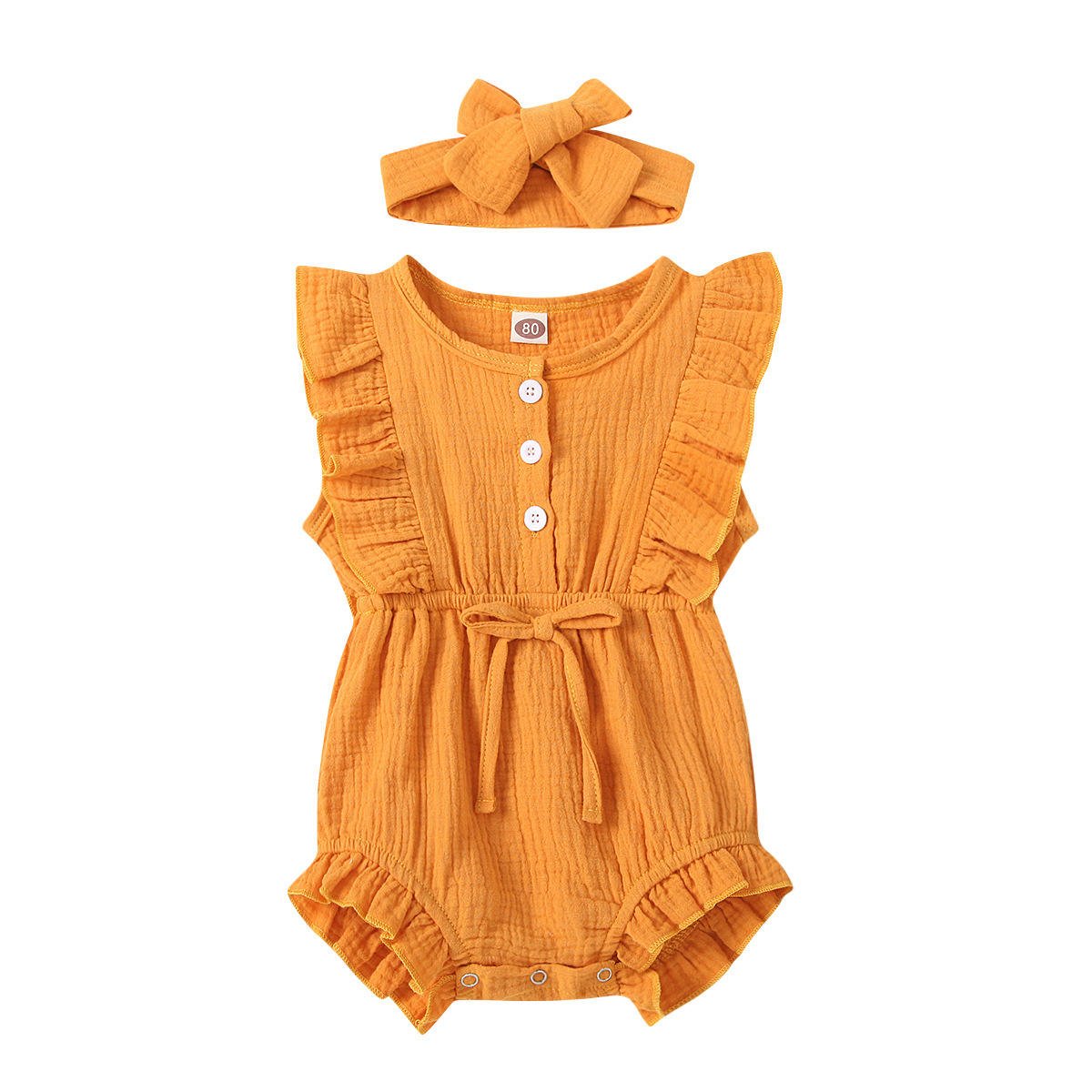 OEM Service High Quality 100% Cotton Fabric Cotton Material Baby Romper Set Rompers