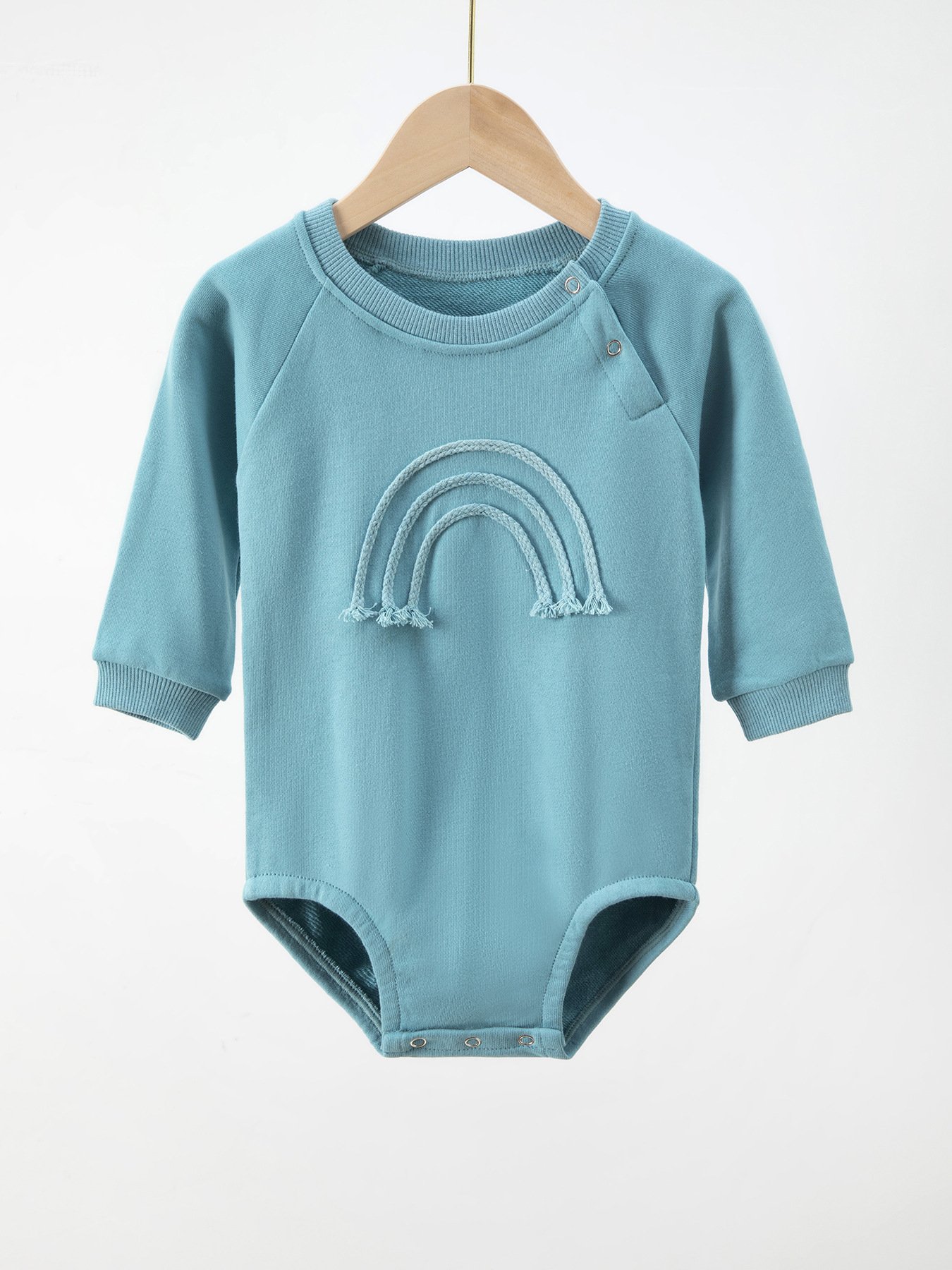 Spring and Autumn Thick Skin friendly Comfortable Cotton rompers baby Button triangle long sleeved shirt baby rompers wholesale