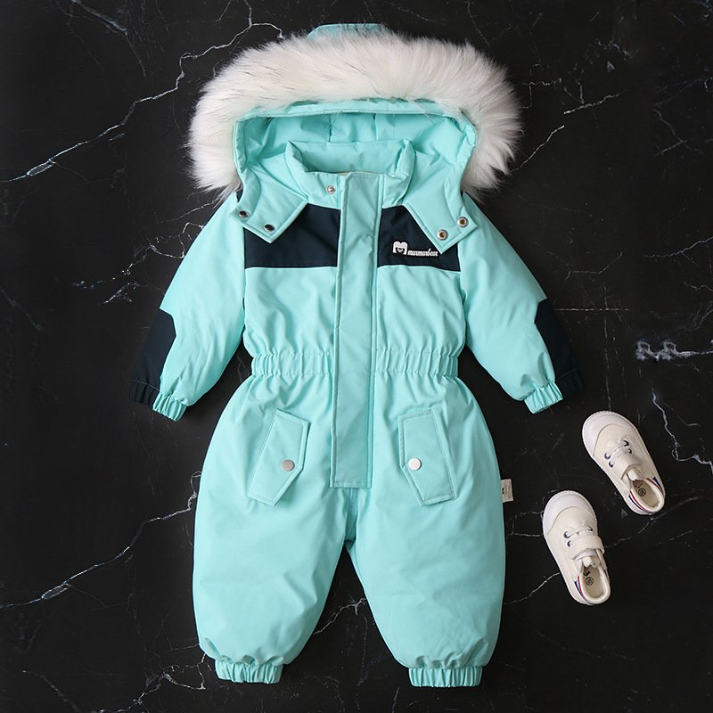 Baby Snowwear jumpsuit baby winter clothes 2024 Winter New Children's Clothing Baby Rompers Wholesale