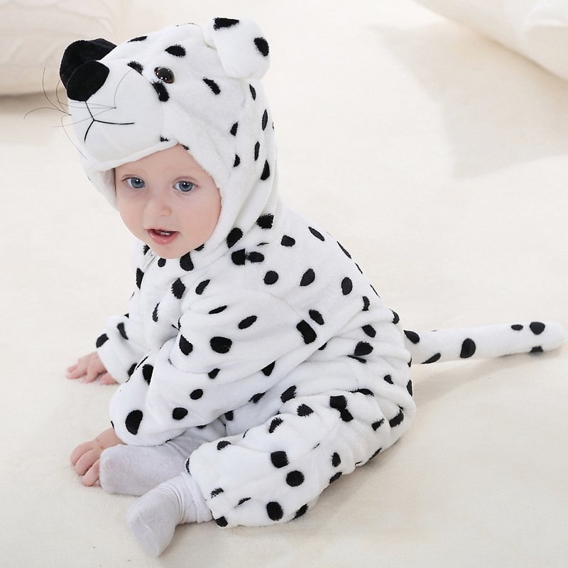 Winter 70CM-120CM Cosplay Kids Hooded jumpsuit Unisex Infant Animal Newborn Baby Rompers