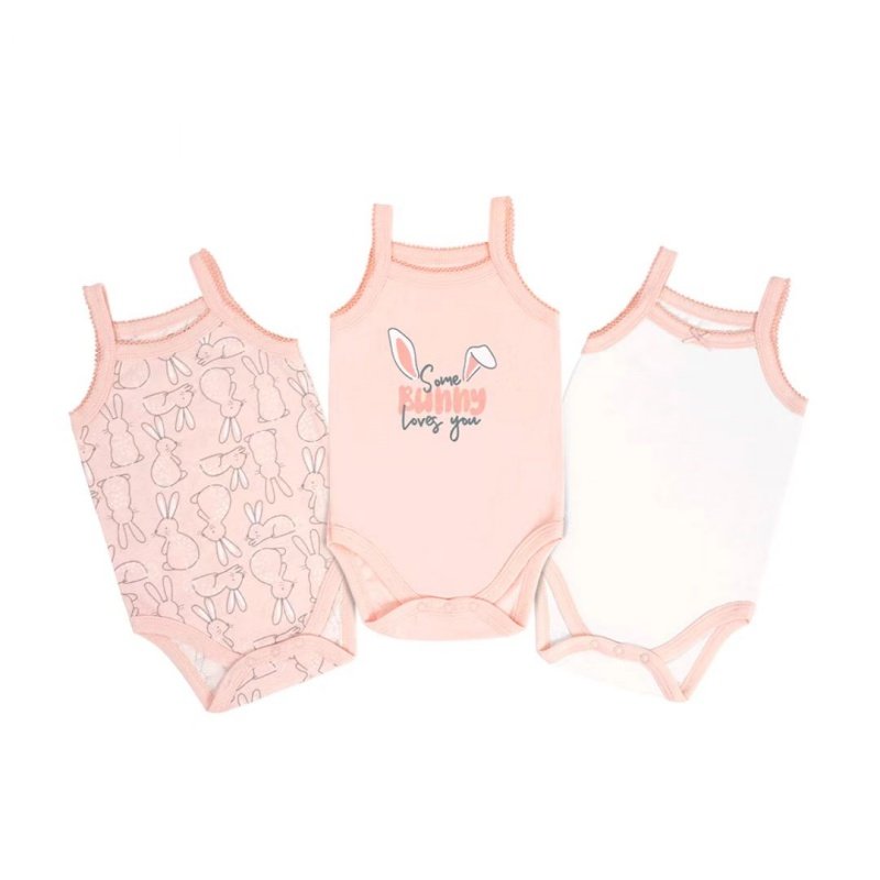 Cotton Comfortable Summer Romper For Baby 6 Styles Button Floral Print 3Piece Set 3-9m Sleeveless Baby Rompers Wholesale