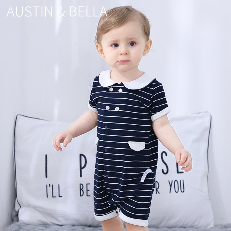 AustinBella custom designer high quality summer 6-9 months baby romper clothes newborn overall clothing