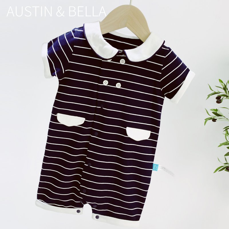 AustinBella custom designer high quality summer 6-9 months baby romper clothes newborn overall clothing