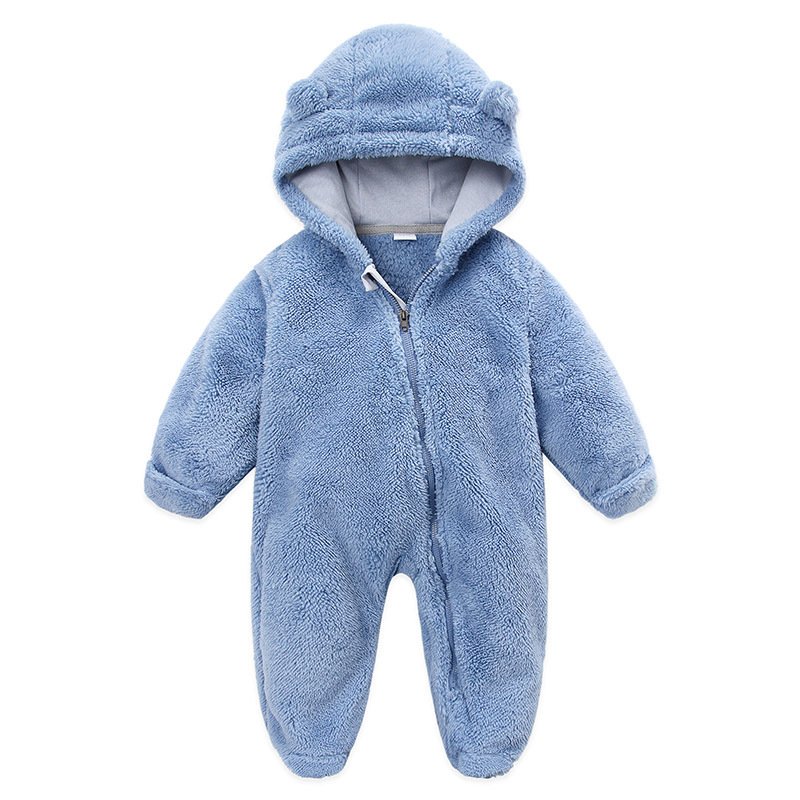 RTS Hoodie Baby Boy Sweater Romper Bubble French Terry Long Sleeve Bodysuit Pocket Autumn Baby Romper
