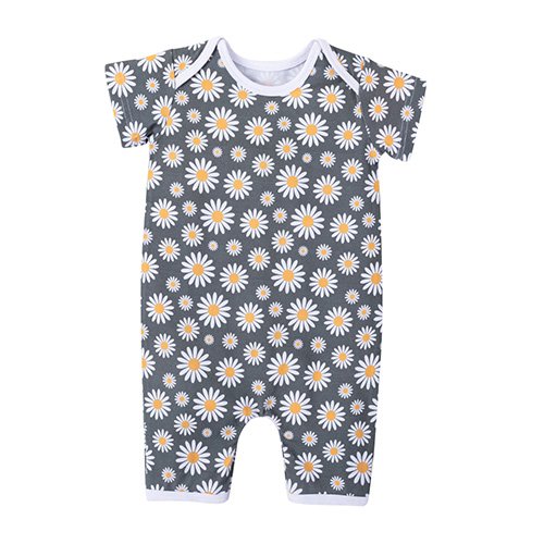 iBaifei Custom Summer Newborn Boys' Girls' Knitted Zipper Bamboo Organic Cotton Short Sleeve Rompers Baby Clothes Set