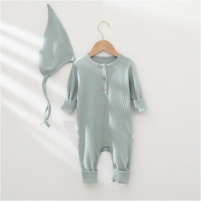 wholesale buttons baby new born baby Soft Breathable Lovely sleeper infant clothes sets