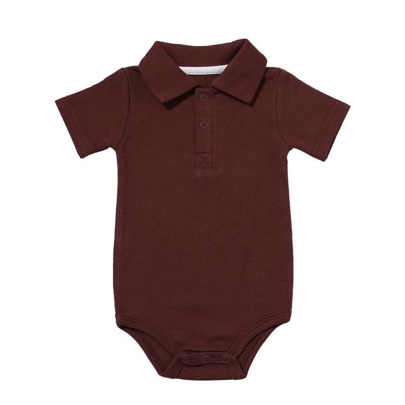 custom Baby clothing summer polo neck romper crawling clothes 2024 baby clothes wholesale for girl and boy newborn jumpsuit