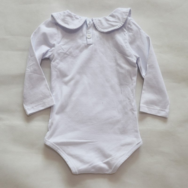 custom baby winter cotton rompers long sleeves with pee collar jumpsuits with snap romper wholesale baby rompers