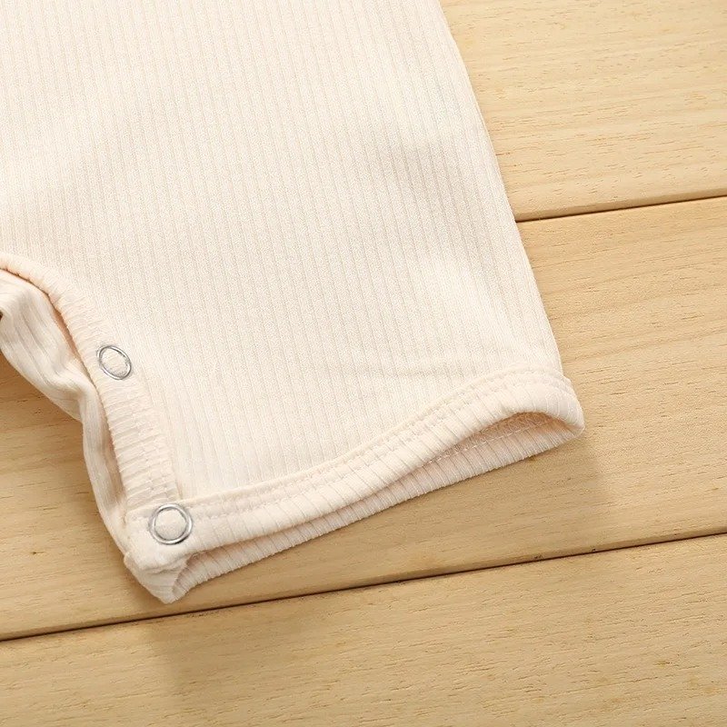 0-2Yrs Newborn Girls Solid Bodysuits Casual Sleeveless Romper With Botton Soft Summer Baby Girls Clothing Outfits