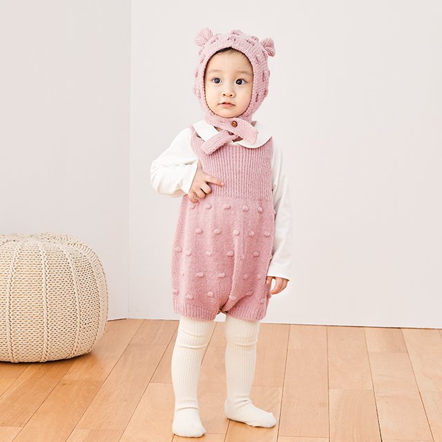 Oem Service Autumn Sleeveless Bebek Giyim Toddler Boys Jumpsuits Baby Knit Overalls Baby Romper