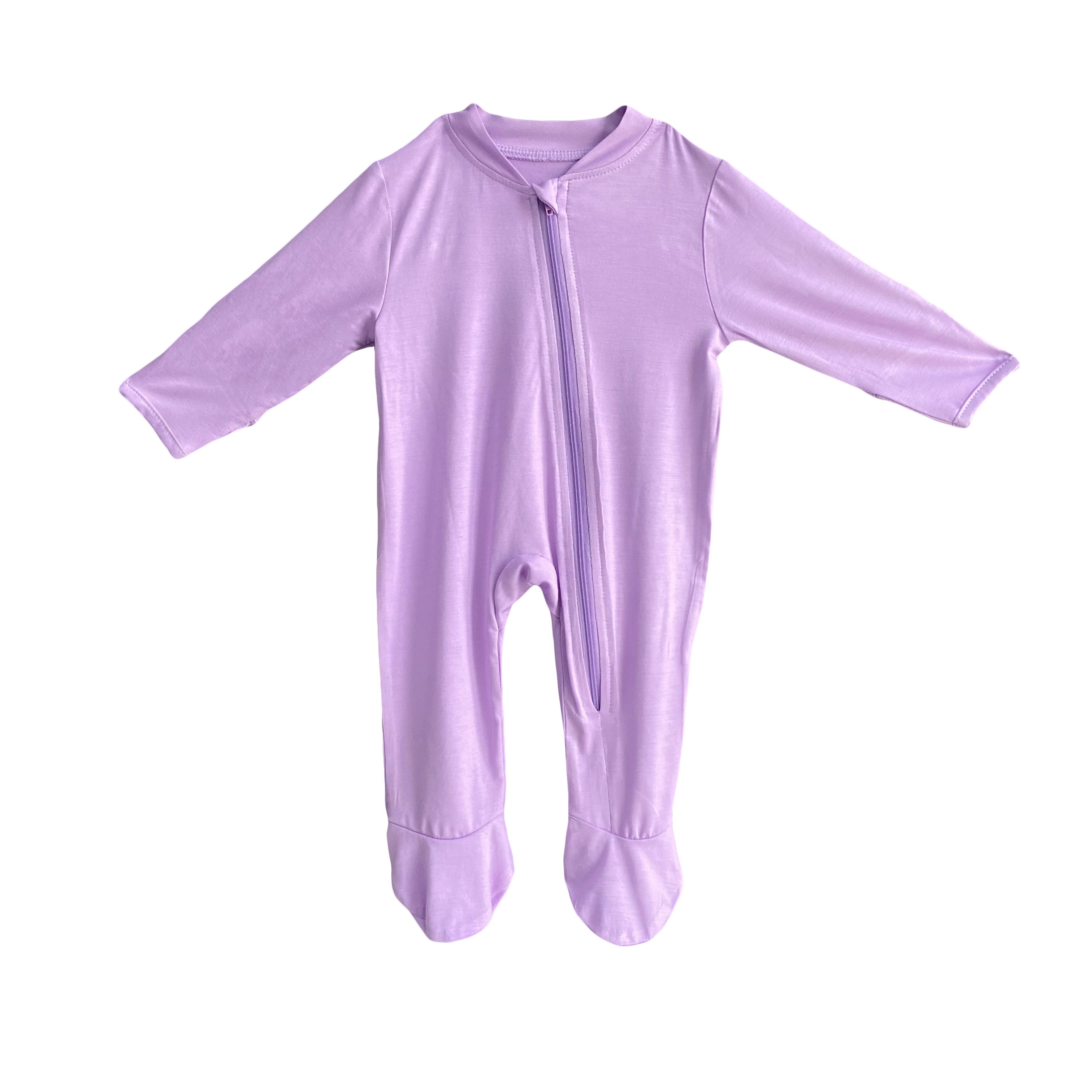 Custom Baby Rompers Pajamas footed Newborn Sleepers Girl Clothes - Kids One Piece PJ - Soft Viscose from Bamboo
