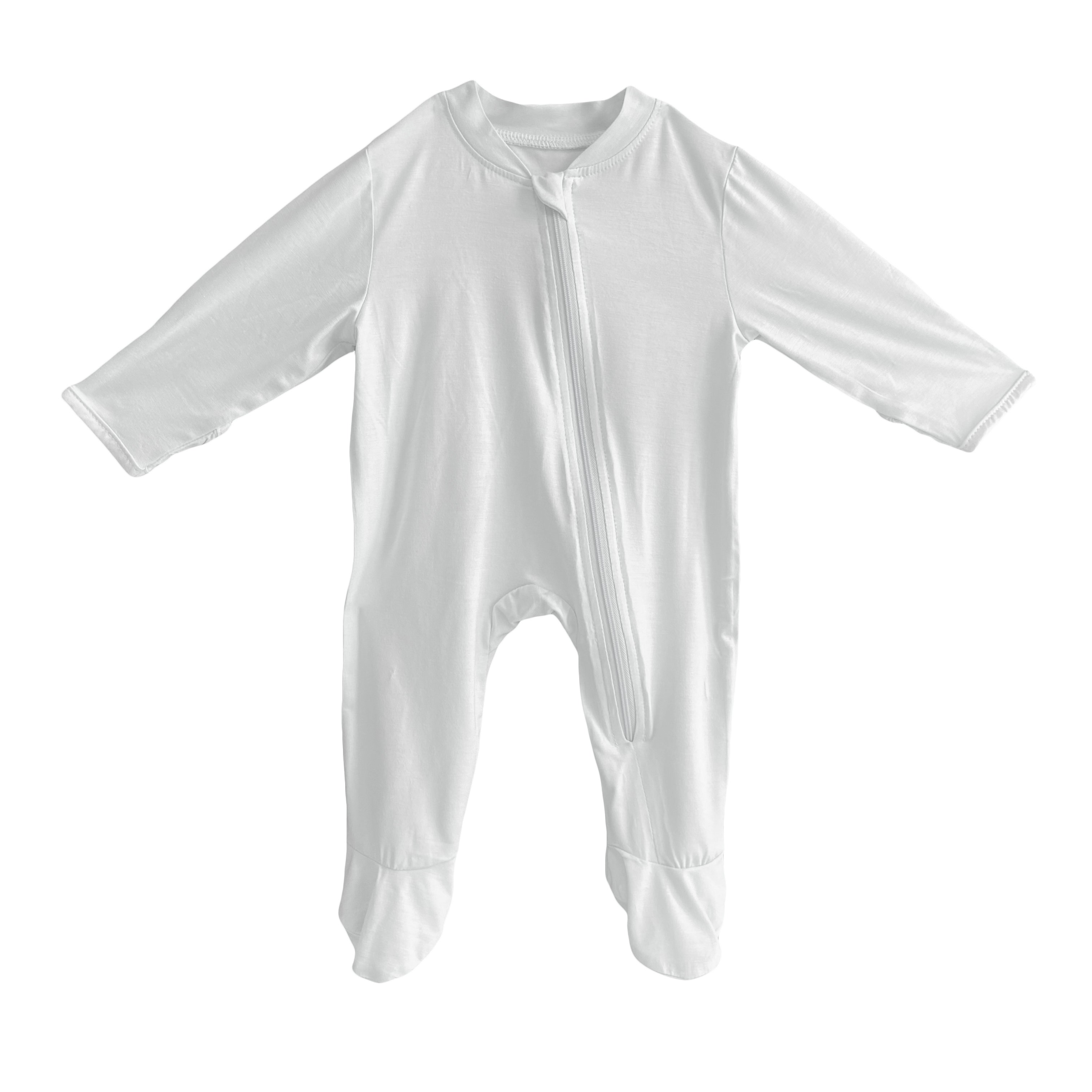 Custom Baby Rompers Pajamas footed Newborn Sleepers Girl Clothes - Kids One Piece PJ - Soft Viscose from Bamboo