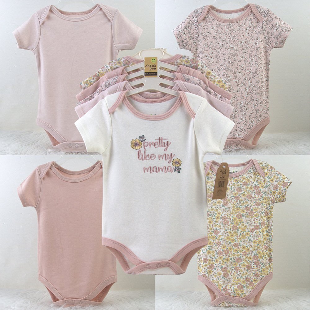 100% Cotton Infant Pajamas Newborn Five-Piece Suit Romper Baby Clothes