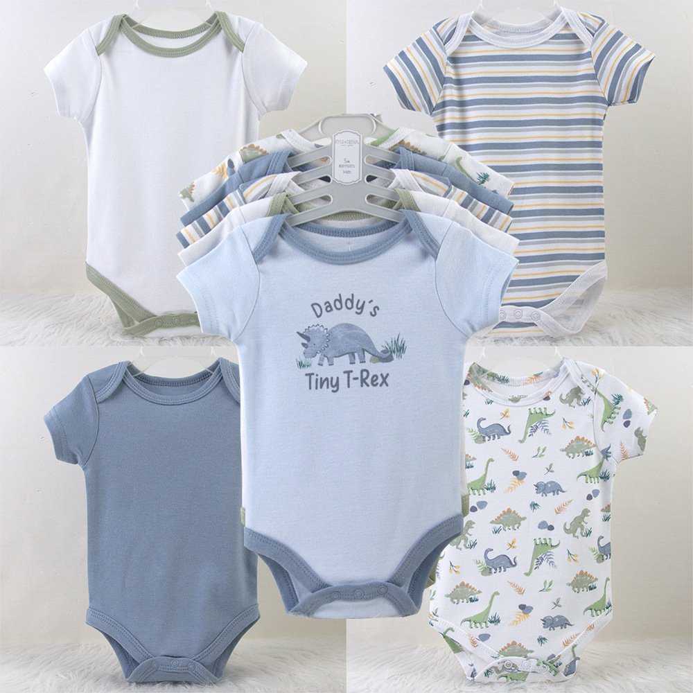 100% Cotton Infant Pajamas Newborn Five-Piece Suit Romper Baby Clothes