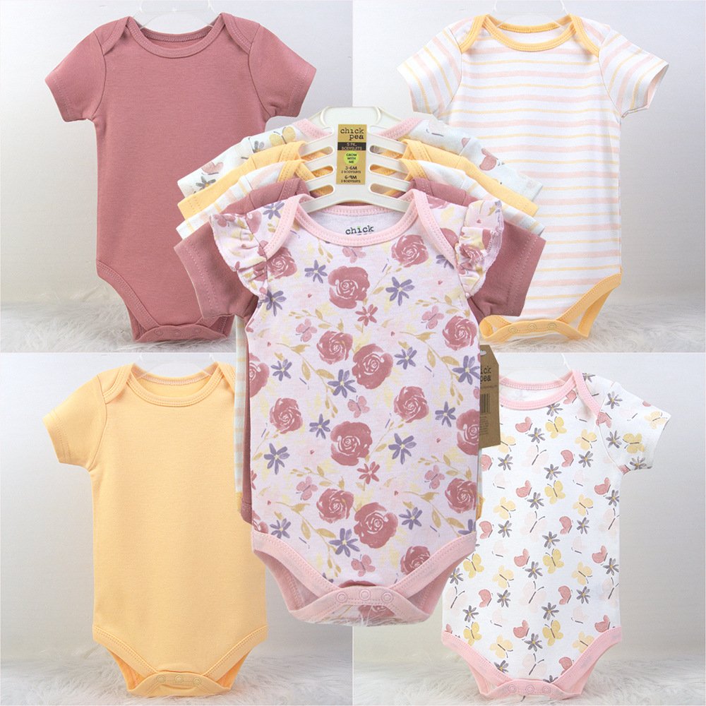 100% Cotton Infant Pajamas Newborn Five-Piece Suit Romper Baby Clothes