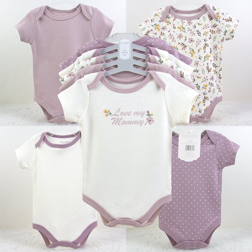 100% Cotton Infant Pajamas Newborn Five-Piece Suit Romper Baby Clothes