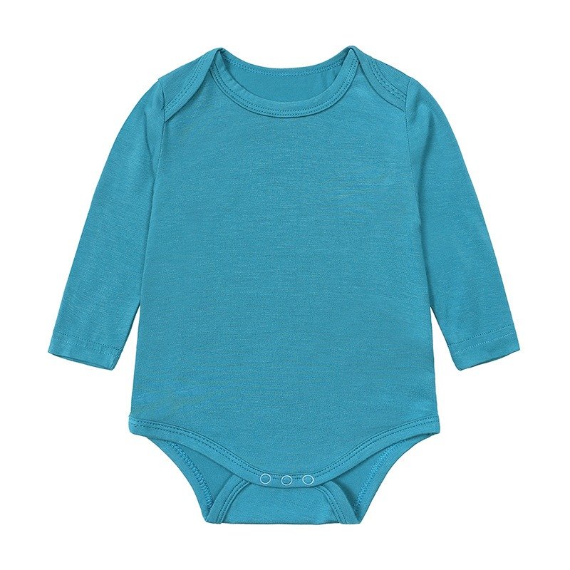 summer long sleeve bamboo romper baby pullover comfortable romper baby boy casual thin baby rompers button 0-24 month