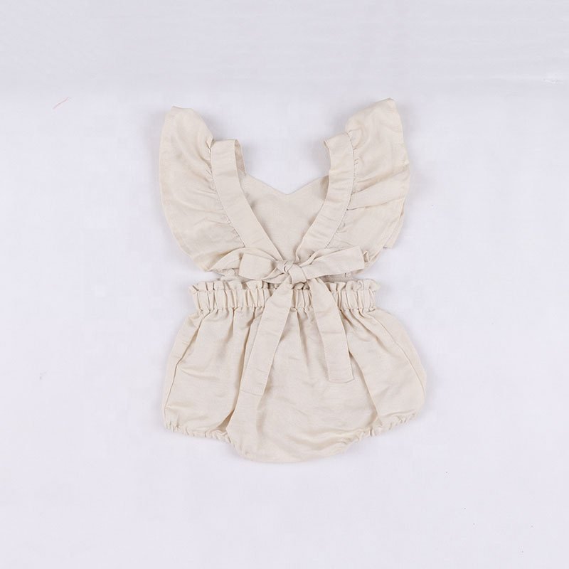 Country Baby Clothes Cash Baby Bodysuits Backless Flutter Sleeves Tutu Romper Baby Plaid Cute Ruffle Romper