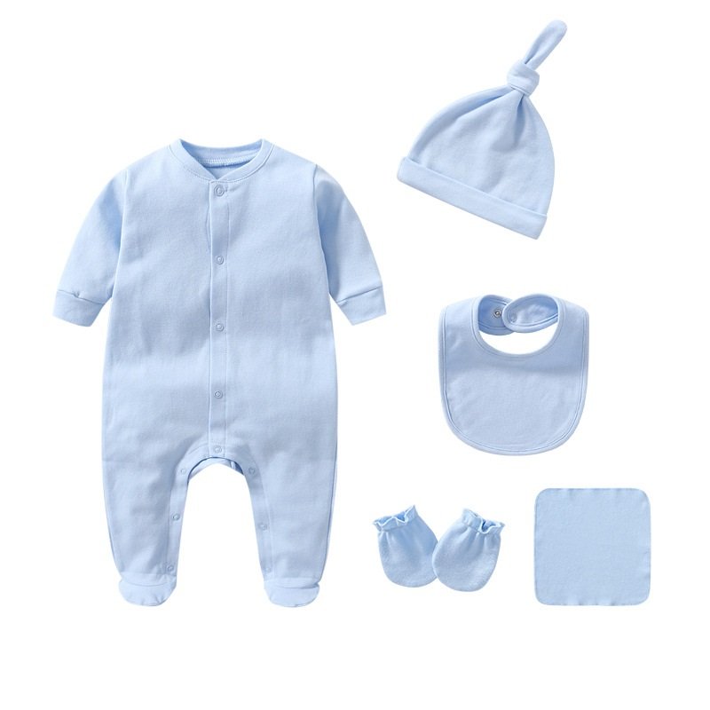 Newborn baby 100 days gift set custom logo Baby Pajamas Set Newborn Sleeper Onesie Boy Girl Clothes Printed Custom Baby Rompers