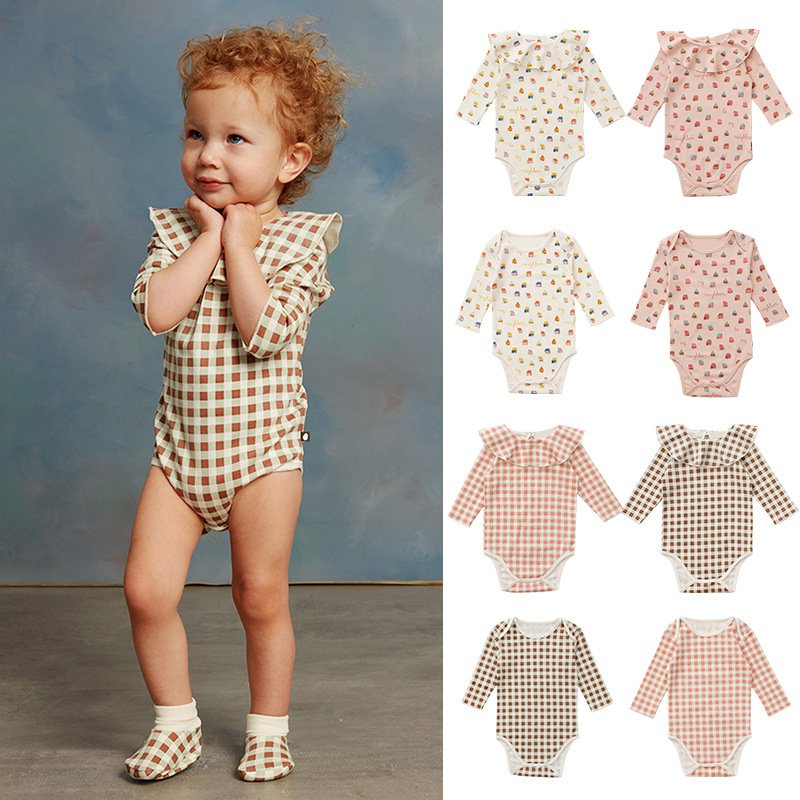 Custom Design Organic Cotton Bamboo Baby Clothes Baby Boy Romper Unisex Onesie Long Bodysuit Sleeve Soft Clothes Ropa Para Bebe