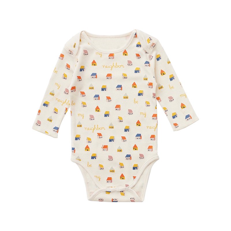 Custom Design Organic Cotton Bamboo Baby Clothes Baby Boy Romper Unisex Onesie Long Bodysuit Sleeve Soft Clothes Ropa Para Bebe