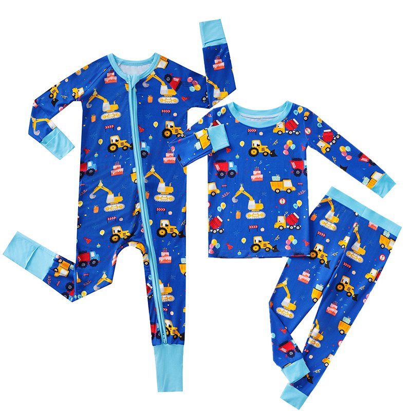 OEKO CPC Certified Custom Low Price Christmas Print Rib Knit Baby Rompers 95% Bamboo 5% Spandex pajamas New Born Baby Clothes