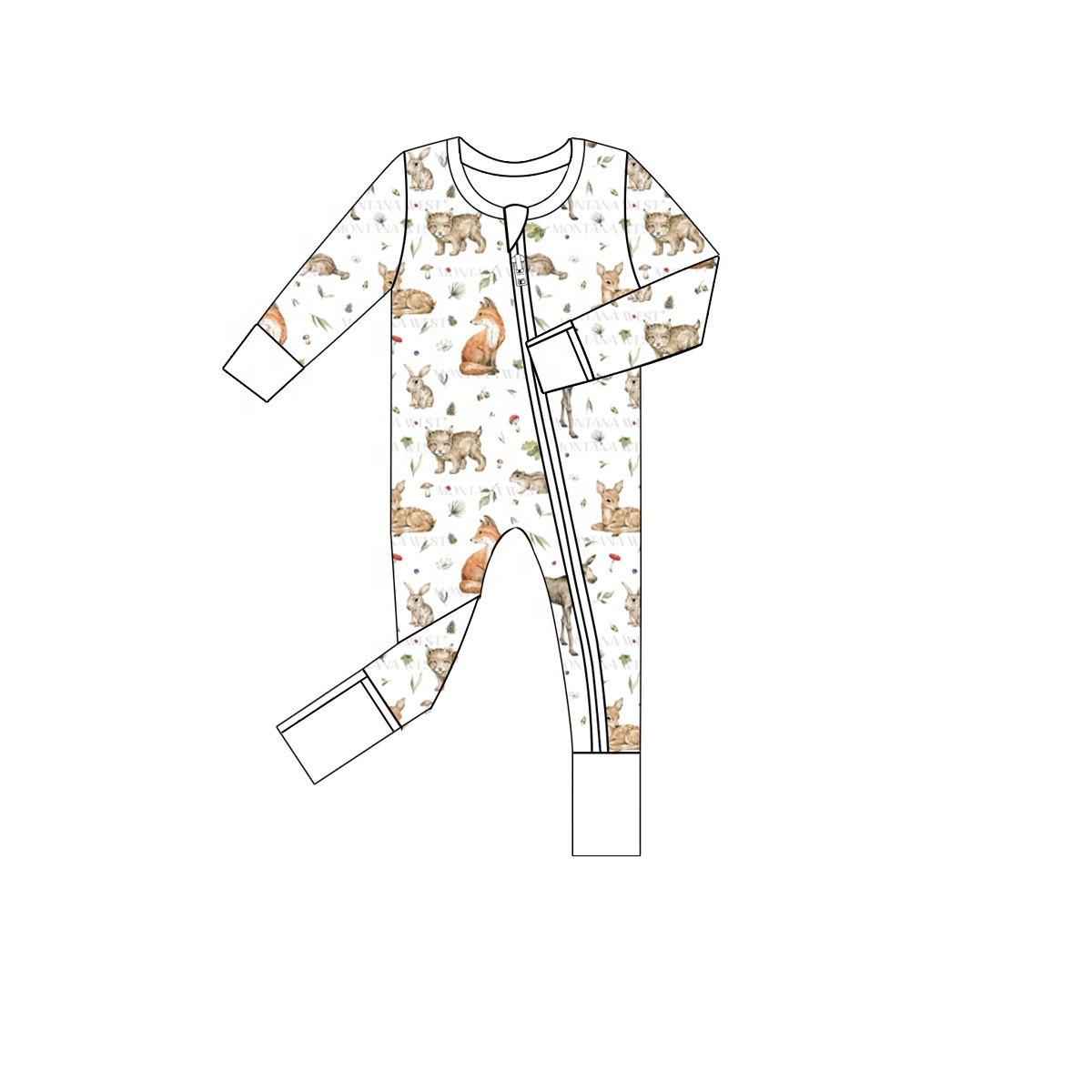 95 bamboo 5 spandex kids clothes double zipper bamboo baby romper with blanket