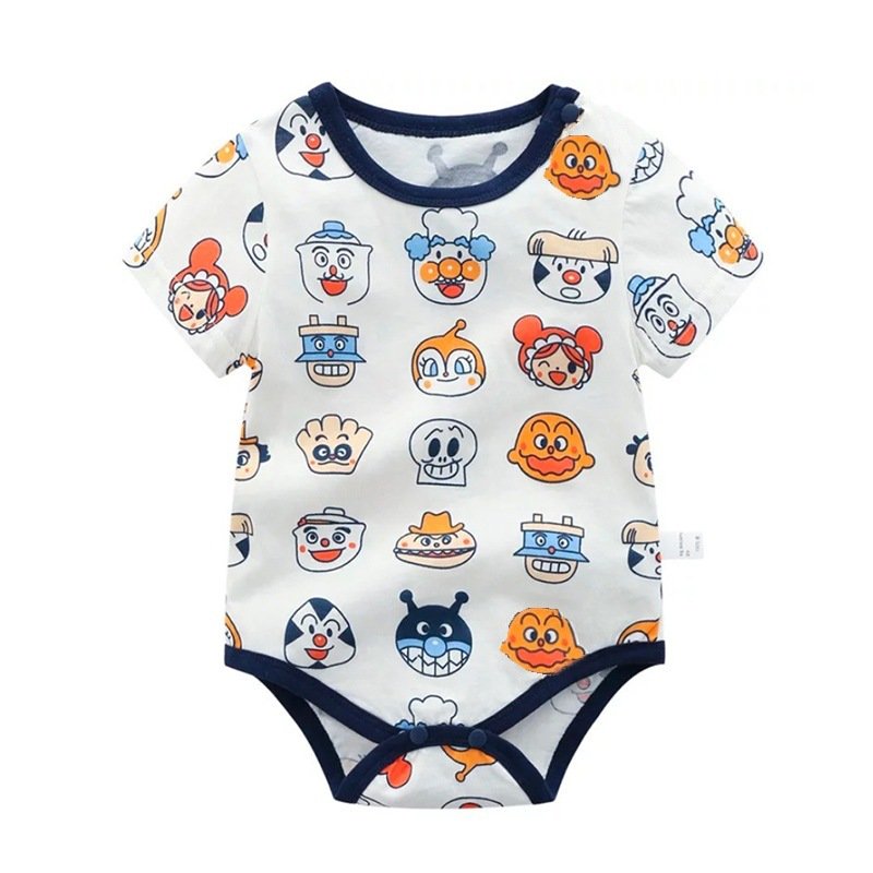 Factory Sale Baby Romper Summer Newborn Thin Bodysuit Pure Cotton Short-sleeved Baby Romper Cute Cartoon Printed Romper