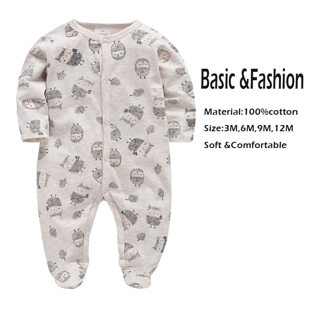 100%Cotton Cartoon Printing Kids Newborn Boys' Girls' Bodysuit Jumpsuit Clothes Baby Romper