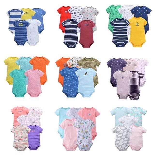 summer Newborn unisex custom Baby Girls Boys Clothing Short Sleeve Cotton Baby Romper bodysuit jumpsuit bamboo pajamas kids clot
