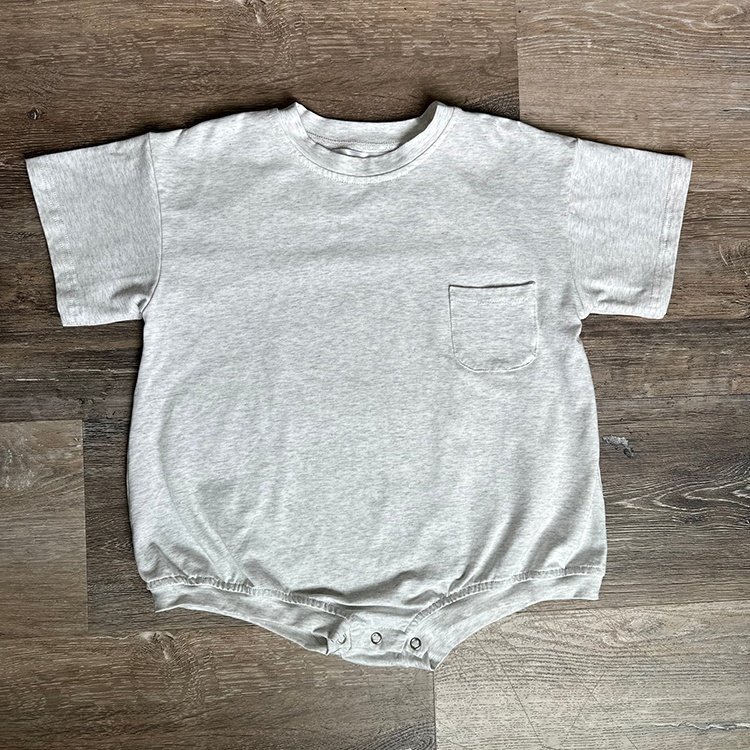 Hot selling custom logo solid color short sleeve rompers for kids comfortable baby romper