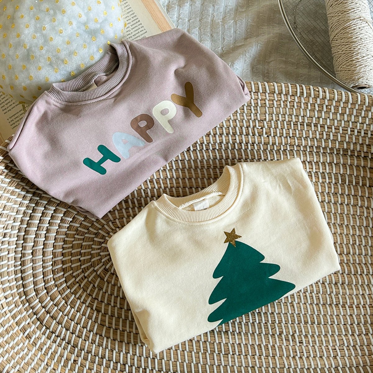 Infant Christmas Jumpsuit Autumn Baby Long Sleeve Bodysuit Christmas Tree Printing Clothes Romper