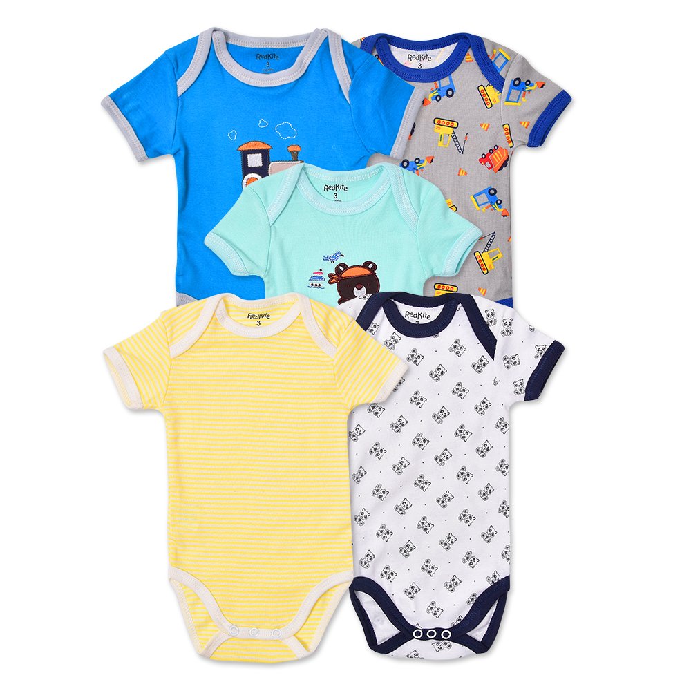 Wholesale baby clothes cotton newborn jumpsuits short sleeve 5 piece baby rompers wholesale