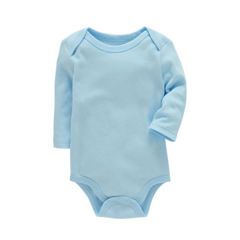 Long Sleeve Newborn Onesies Clothes Baby Romper Customized Full Casual Cheap Wholesale Cotton Customizable Logo Solid Color