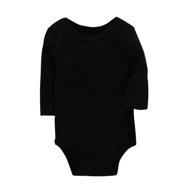 Long Sleeve Newborn Onesies Clothes Baby Romper Customized Full Casual Cheap Wholesale Cotton Customizable Logo Solid Color