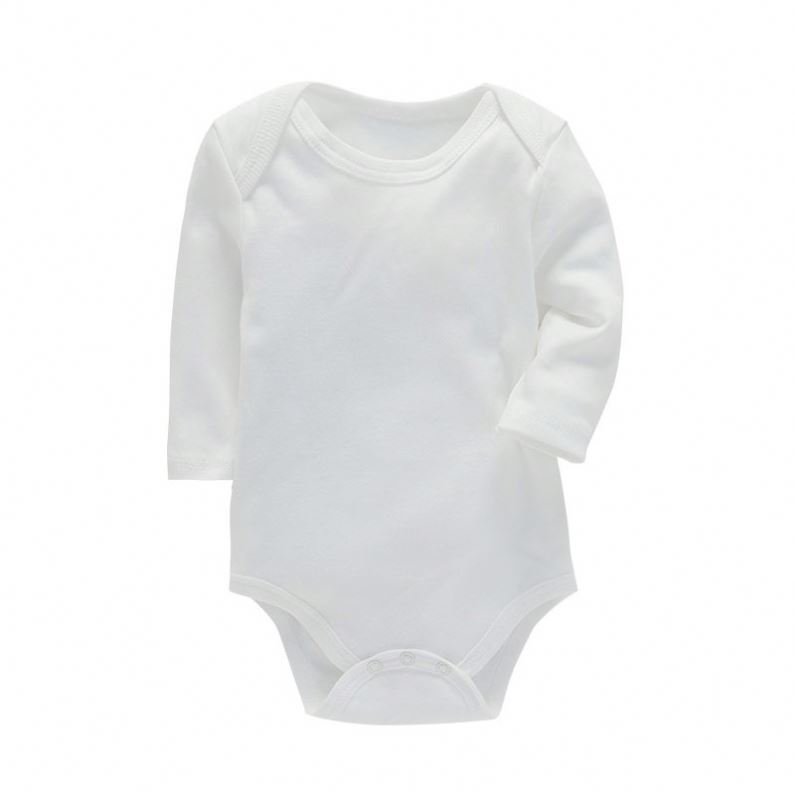 Long Sleeve Newborn Onesies Clothes Baby Romper Customized Full Casual Cheap Wholesale Cotton Customizable Logo Solid Color