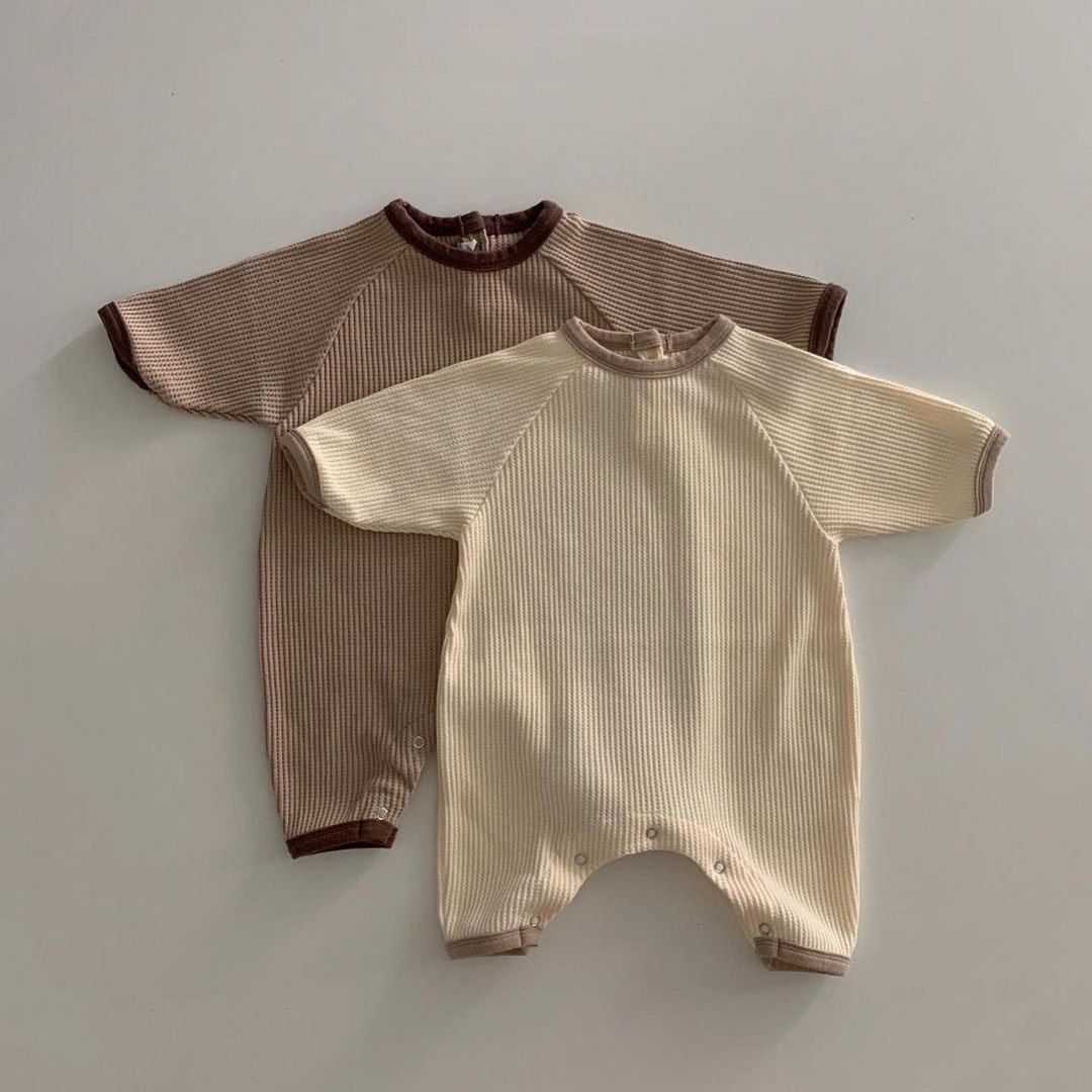 Hot Selling Newborn Baby Rompers Long Sleeve Organic Cotton Infant Boys Girls Floral Print Baby Romper