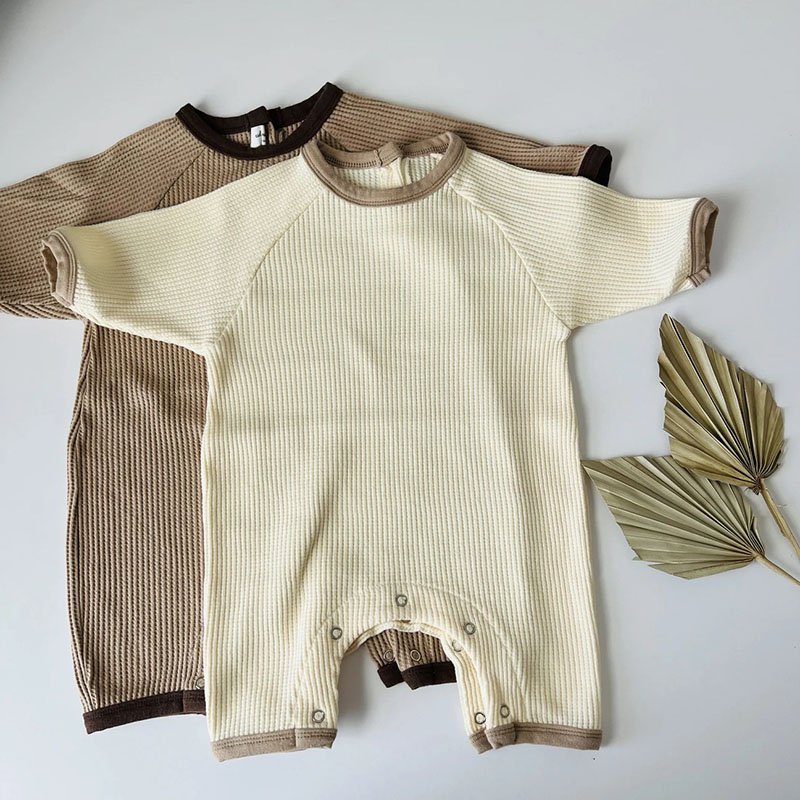 Hot Selling Newborn Baby Rompers Long Sleeve Organic Cotton Infant Boys Girls Floral Print Baby Romper