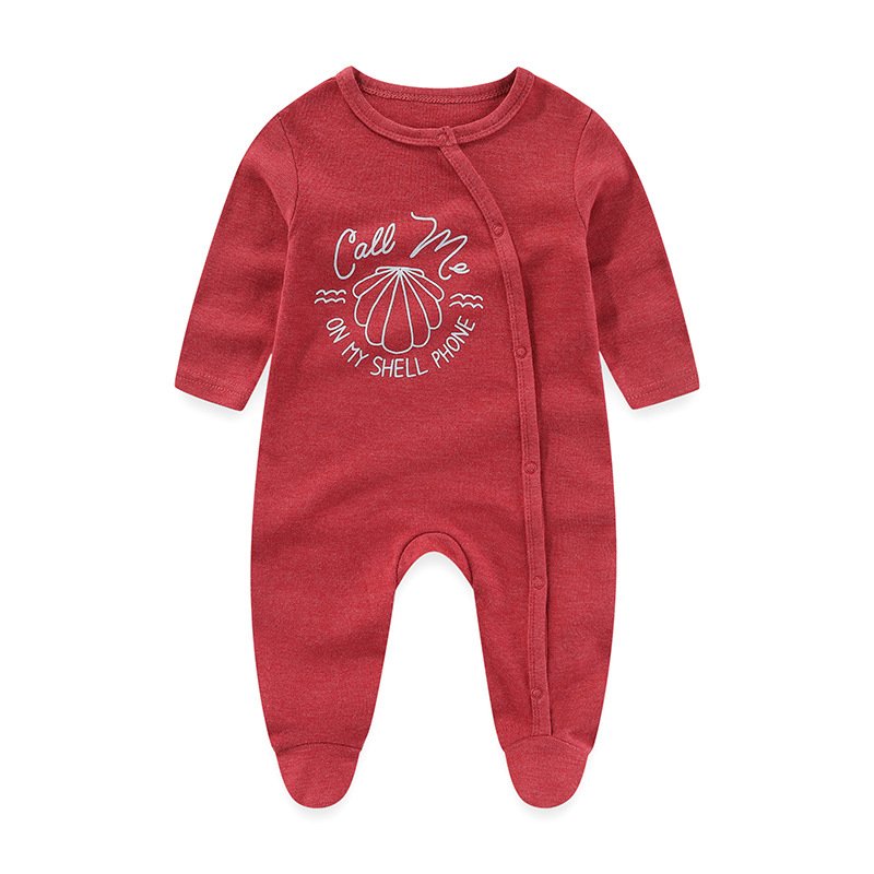 Cross-border baby romper suit four seasons baby cute foot Jumpsuits children New Year long cotton rompers
