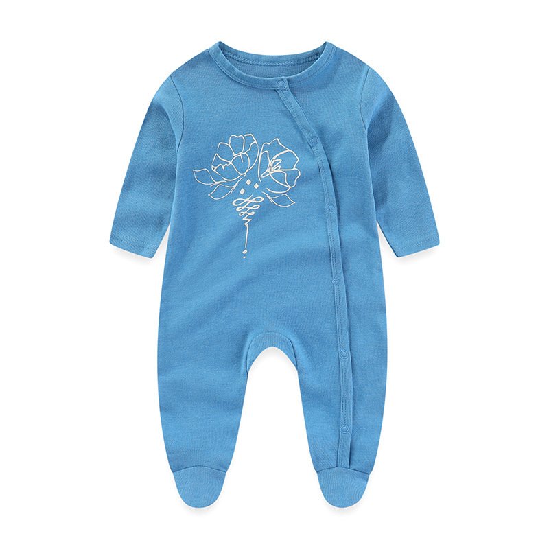 Cross-border baby romper suit four seasons baby cute foot Jumpsuits children New Year long cotton rompers