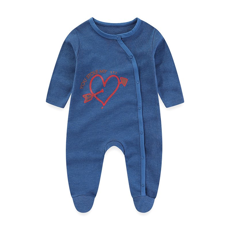 Cross-border baby romper suit four seasons baby cute foot Jumpsuits children New Year long cotton rompers