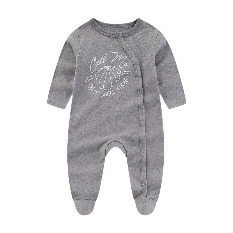 Cross-border baby romper suit four seasons baby cute foot Jumpsuits children New Year long cotton rompers