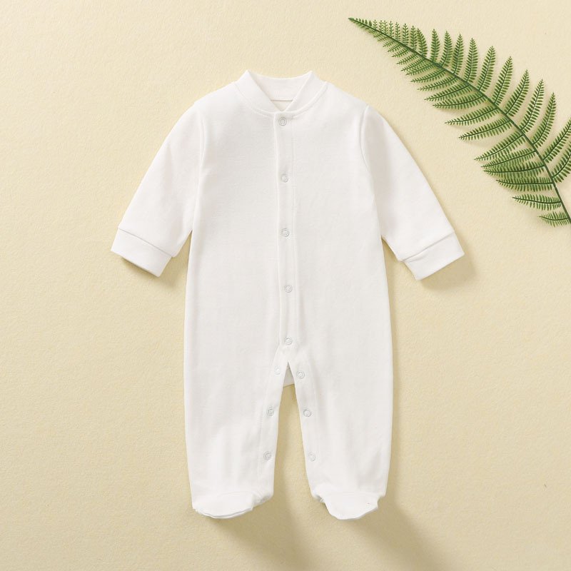 Hot Selling Long Sleeve 100% Cotton Newborn Footed Rompers Infant Bebe Clothes Overalls Pajamas Baby Romper