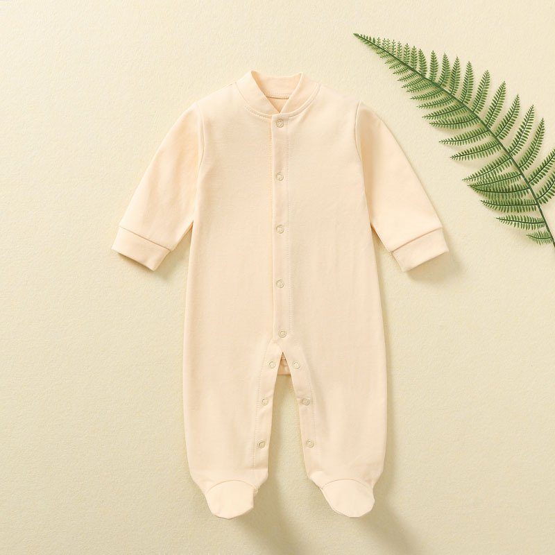 Hot Selling Long Sleeve 100% Cotton Newborn Footed Rompers Infant Bebe Clothes Overalls Pajamas Baby Romper