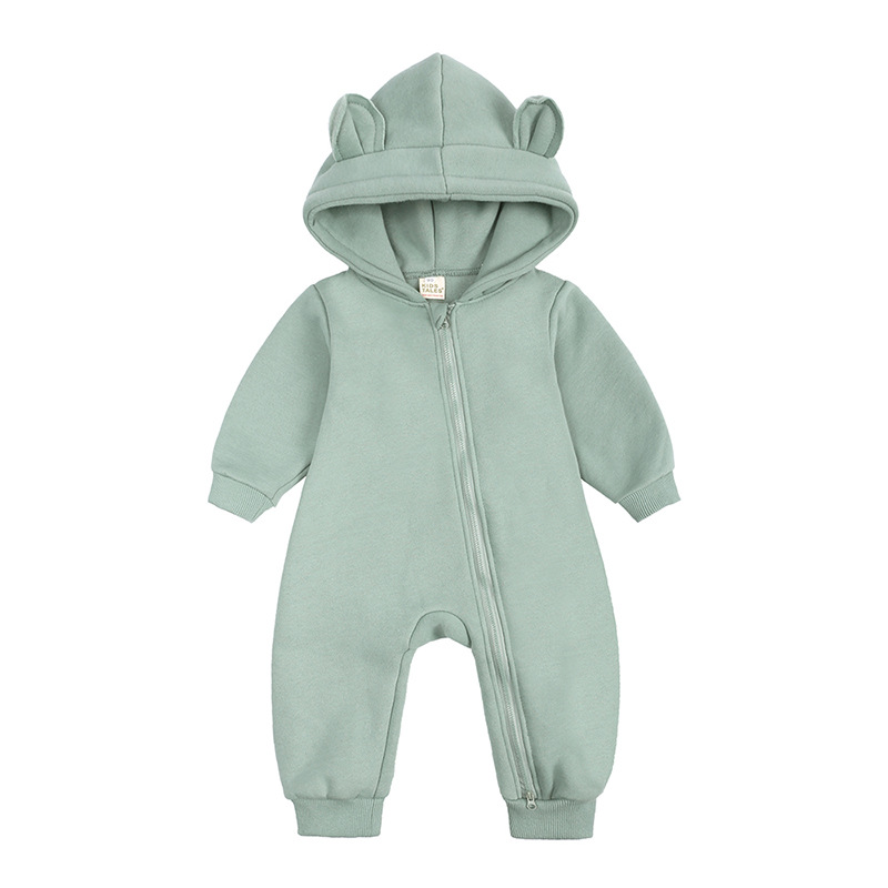 Unisex Floral Print Baby Romper Long Sleeve Cotton Spandex Fabric Baby Romper Jumpsuit Snap Button Closure Newborn Baby Clothes