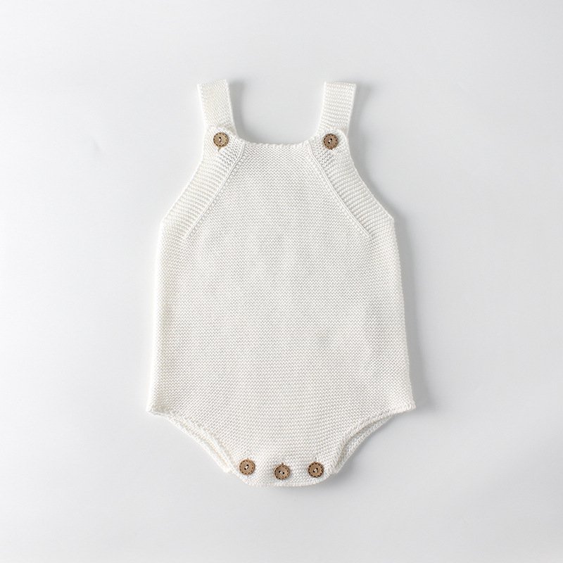 2019 Wholesale Plain white baby rompers