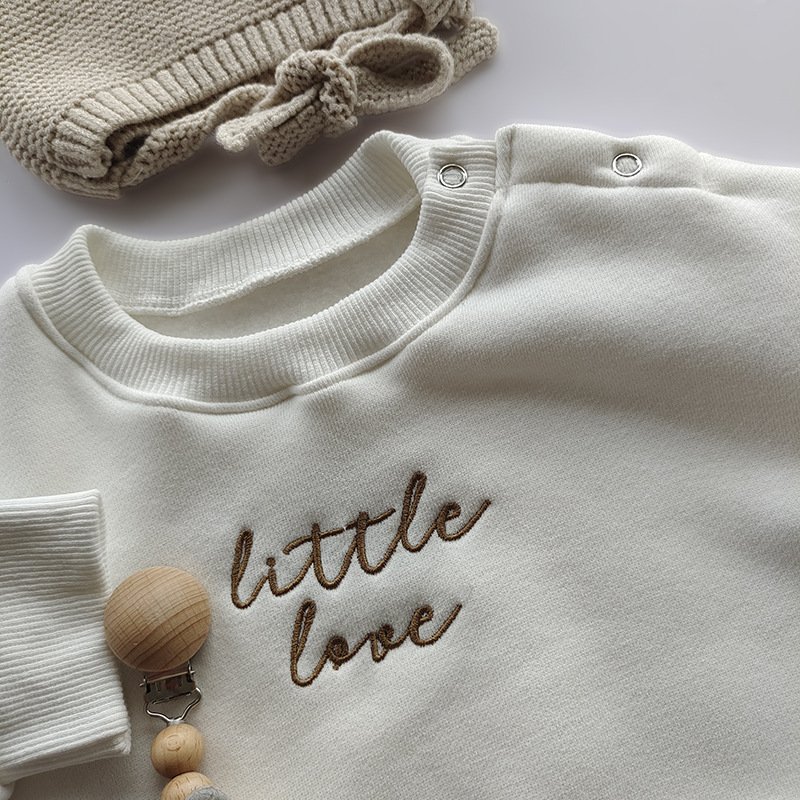 Hongbo 2024 custom baby natural beige rompers velvet infant plain onesies Long sleeved autumn winter baby romper for newborn