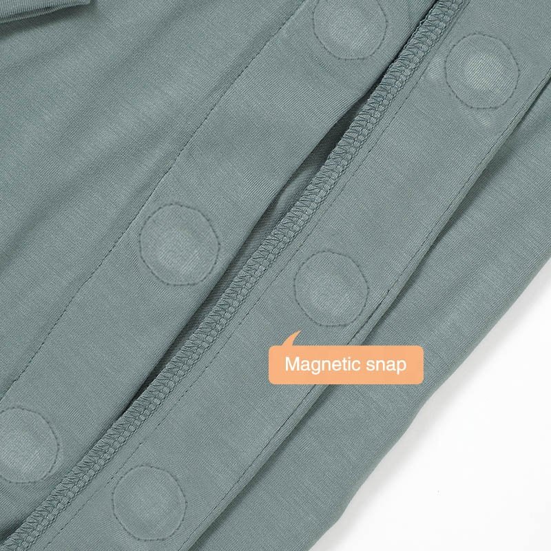 New Style Long Sleeve Footie Baby Pajama Bamboo Jersey Solid Baby Sleep Suits Magnetic Button Baby Romper