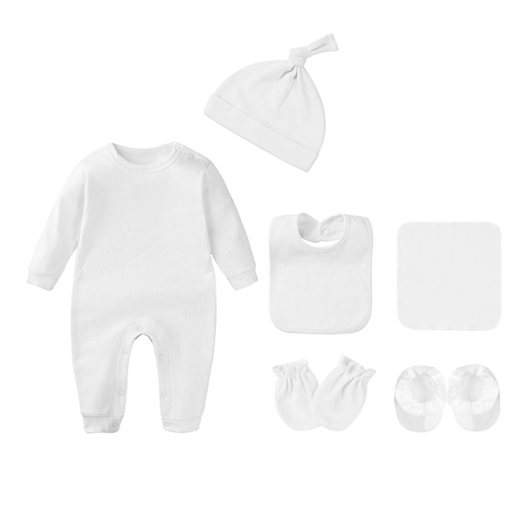 Luxury brand designer baby rompers baby clothing set 100% cotton baby bodysuit with beanie